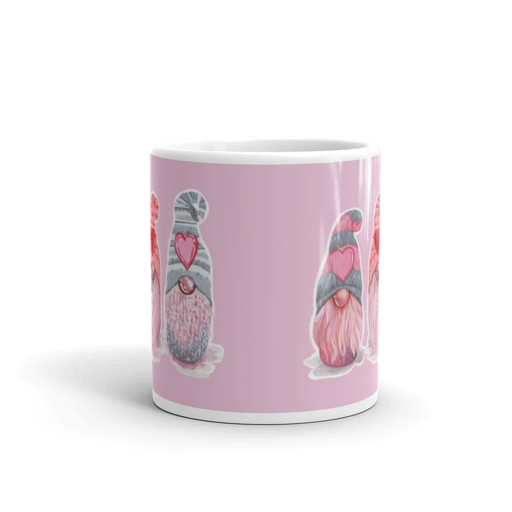 Love my gnomies pink coffee mug