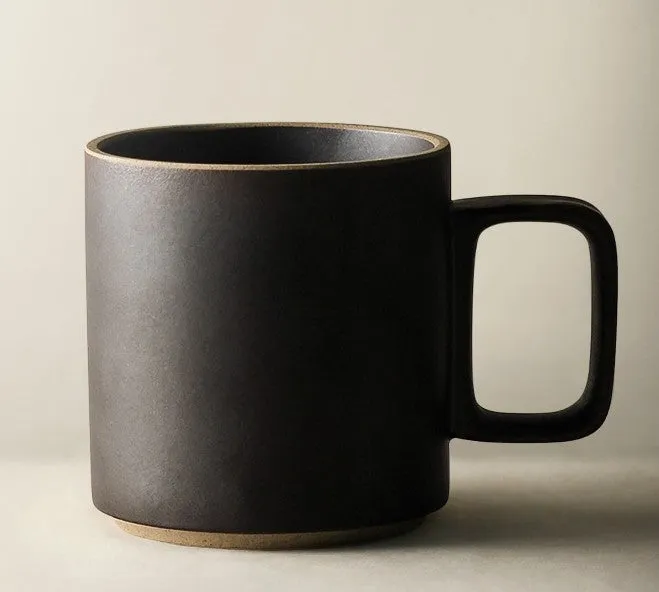 Modern Handmade Pottery Coffee Cup, Large Capacity Coffee Mugs, Unique Tea Cup, Creative White Black Ceramic Coffee Mugs