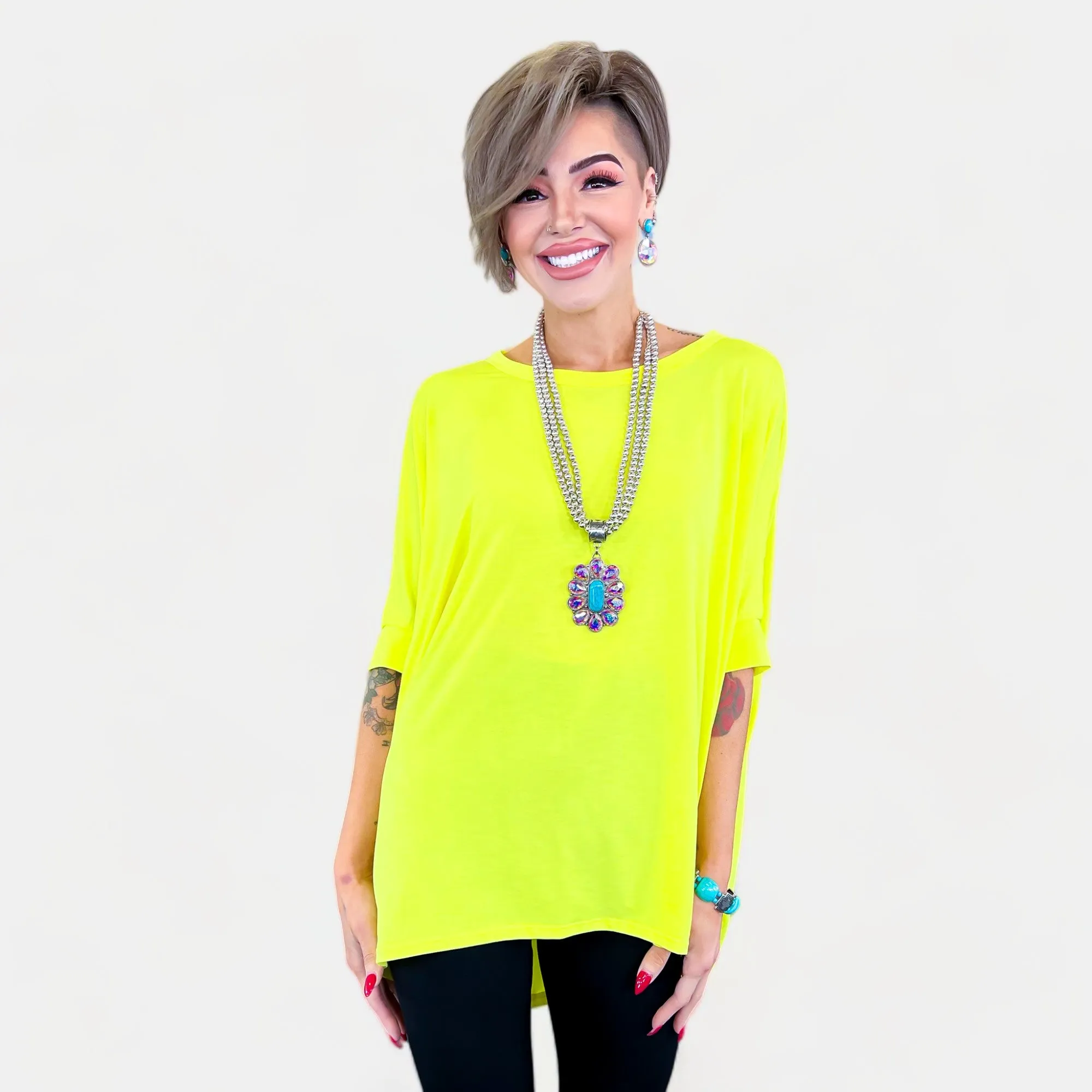 Neon Yellow Essential Top [NO RETURNS]