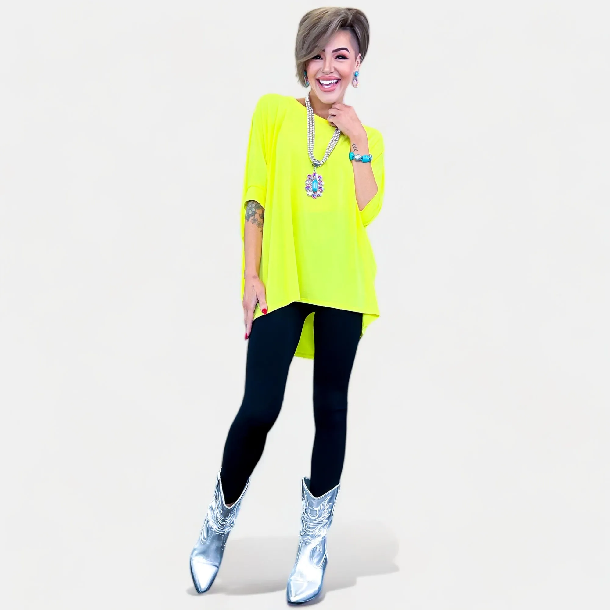 Neon Yellow Essential Top [NO RETURNS]