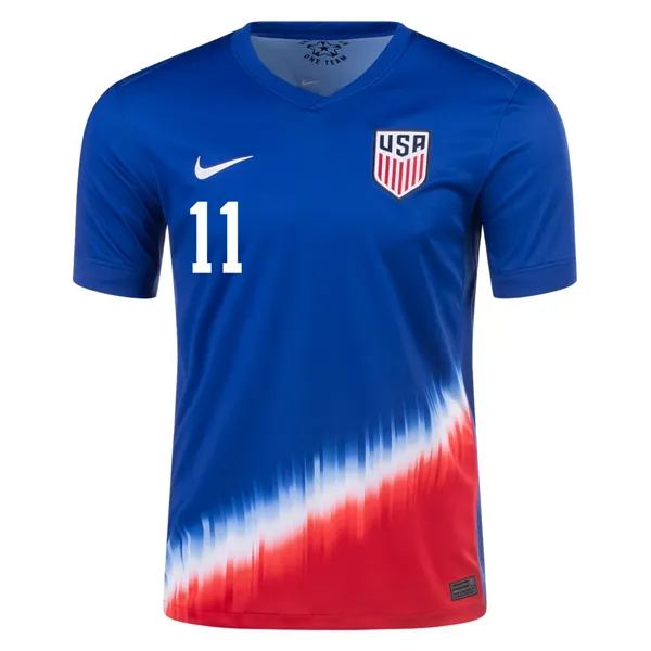 Nike Youth United States Brenden Aaronson Away Jersey 24/25 (Old Royal/Sport Red)