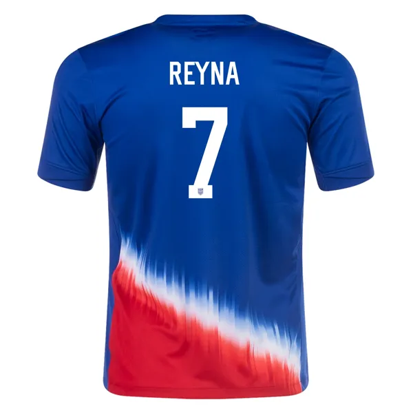 Nike Youth United States Gio Reyna Away Jersey 24/25 (Old Royal/Sport Red)