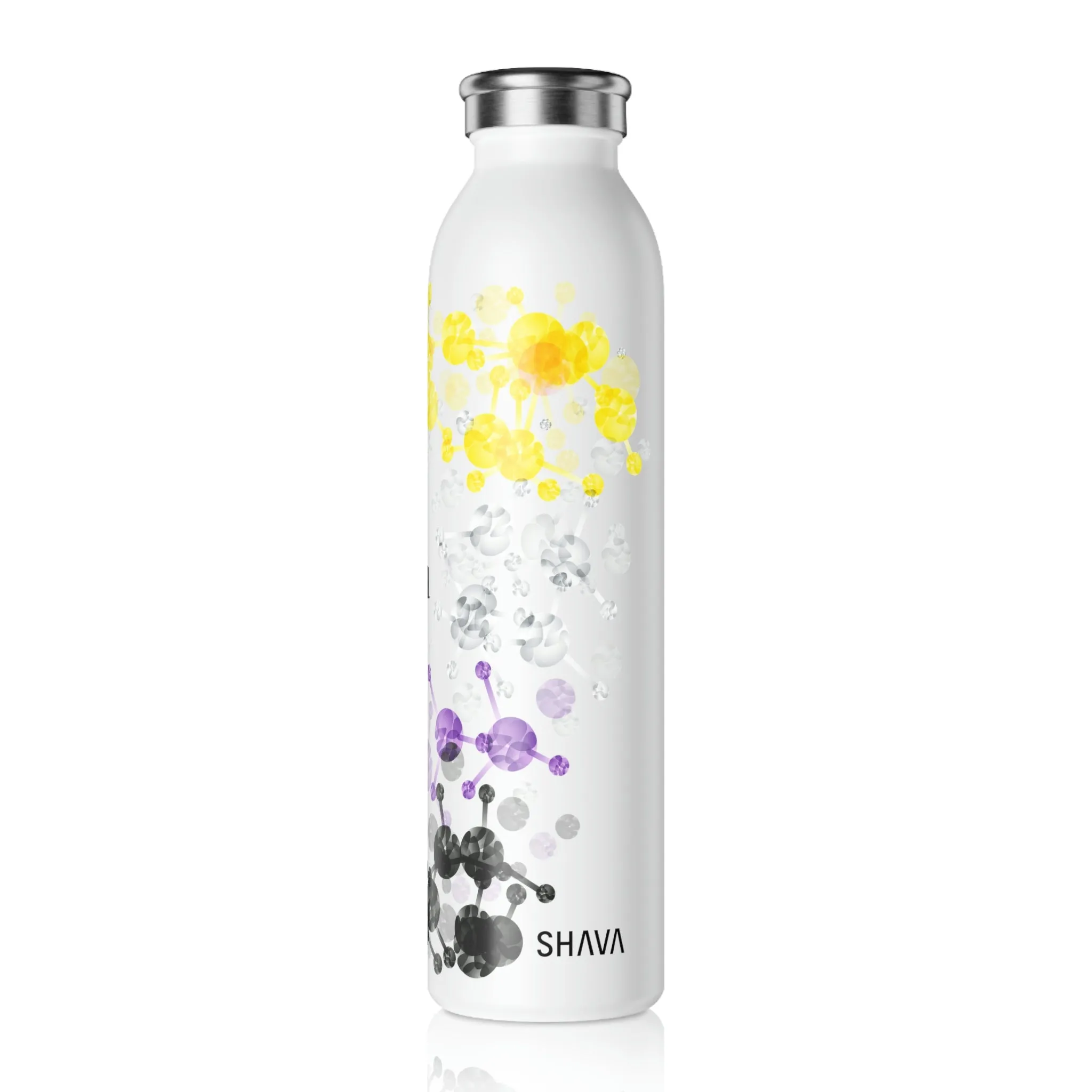 Nonbinary Flag 2023 Pride, Slim Water Bottle Houston Pride - My Rainbow is In My DNA