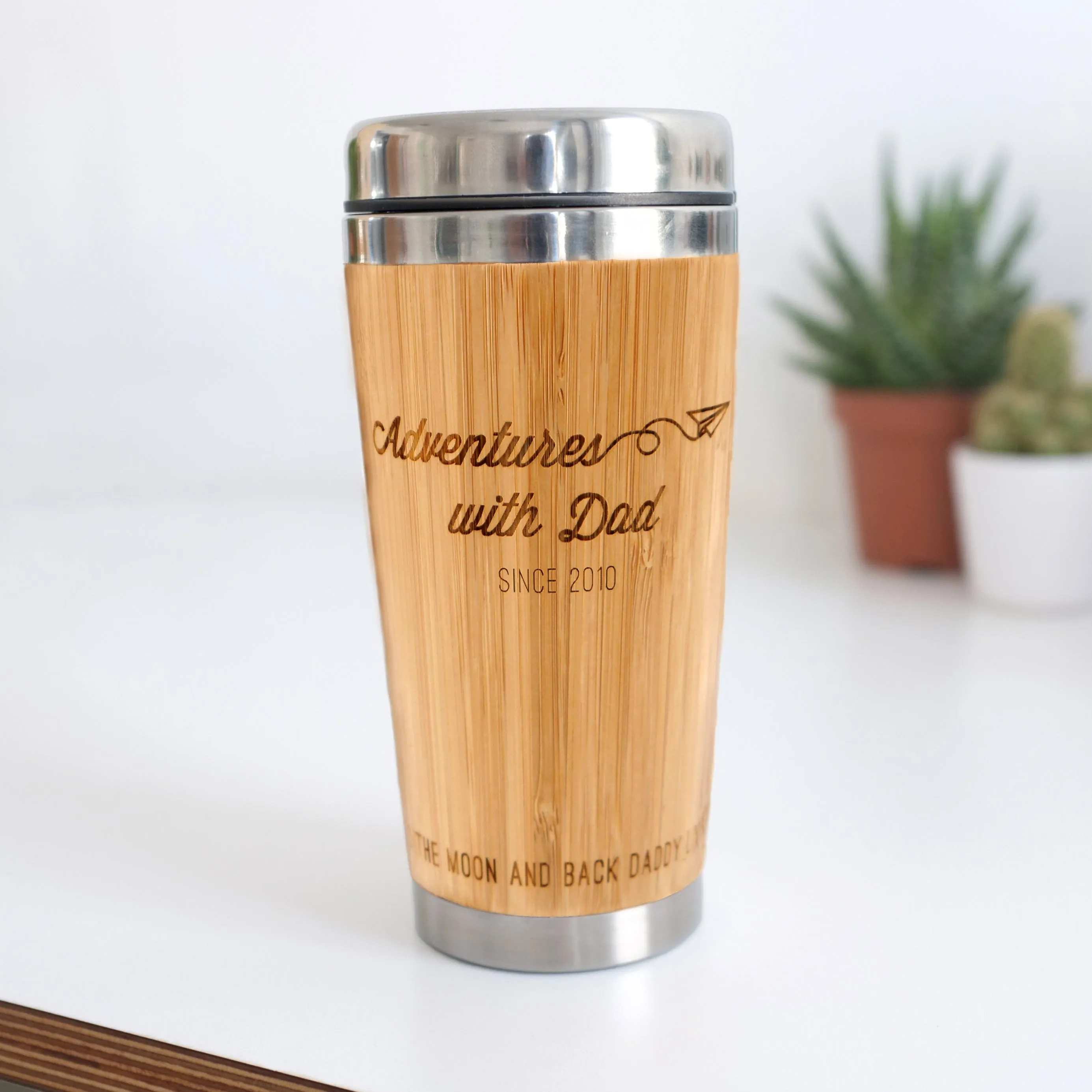 Personalised Adventures With Dad Travel Mug