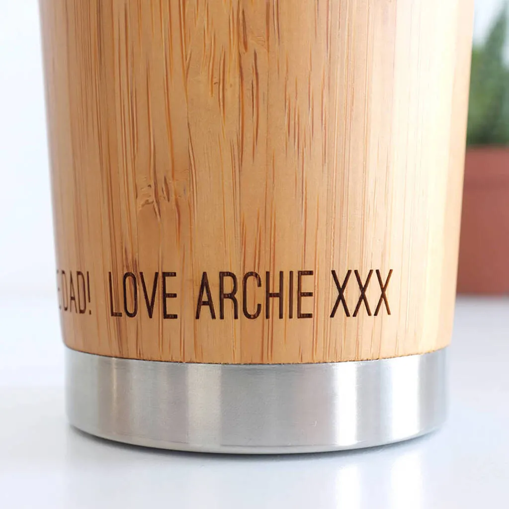 Personalised Golf Wooden Travel Mug, Golfers Gift