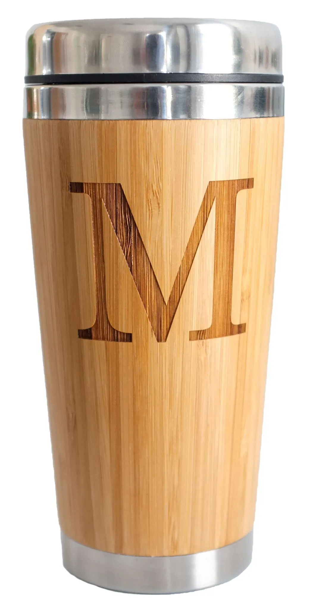 Personalised Wooden Initial Travel Mug