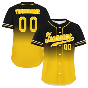 Personalized Gradient Jersey, Custom Breathable Baseball Jersey, Fan's Gift