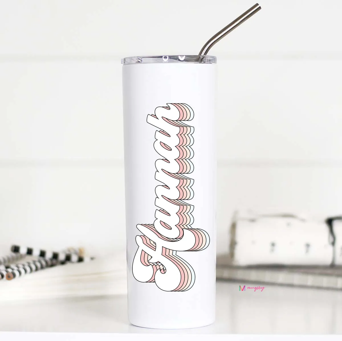 Personalized Name Shadow Tall Travel Cup