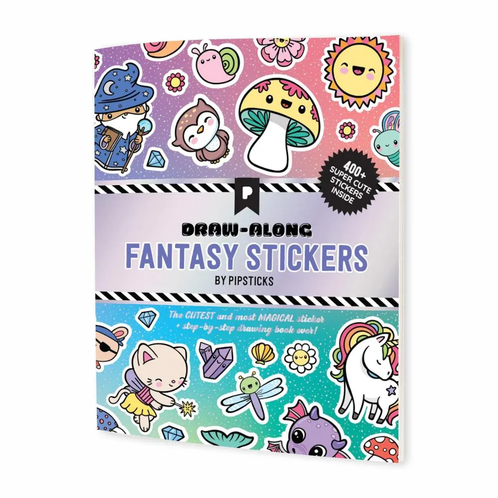 Pipsticks Draw-Along Fantasy Sticker Book