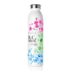 Polysexual Flag 2023 Pride, Slim Water Bottle D.C. Pride - My Rainbow is In My DNA