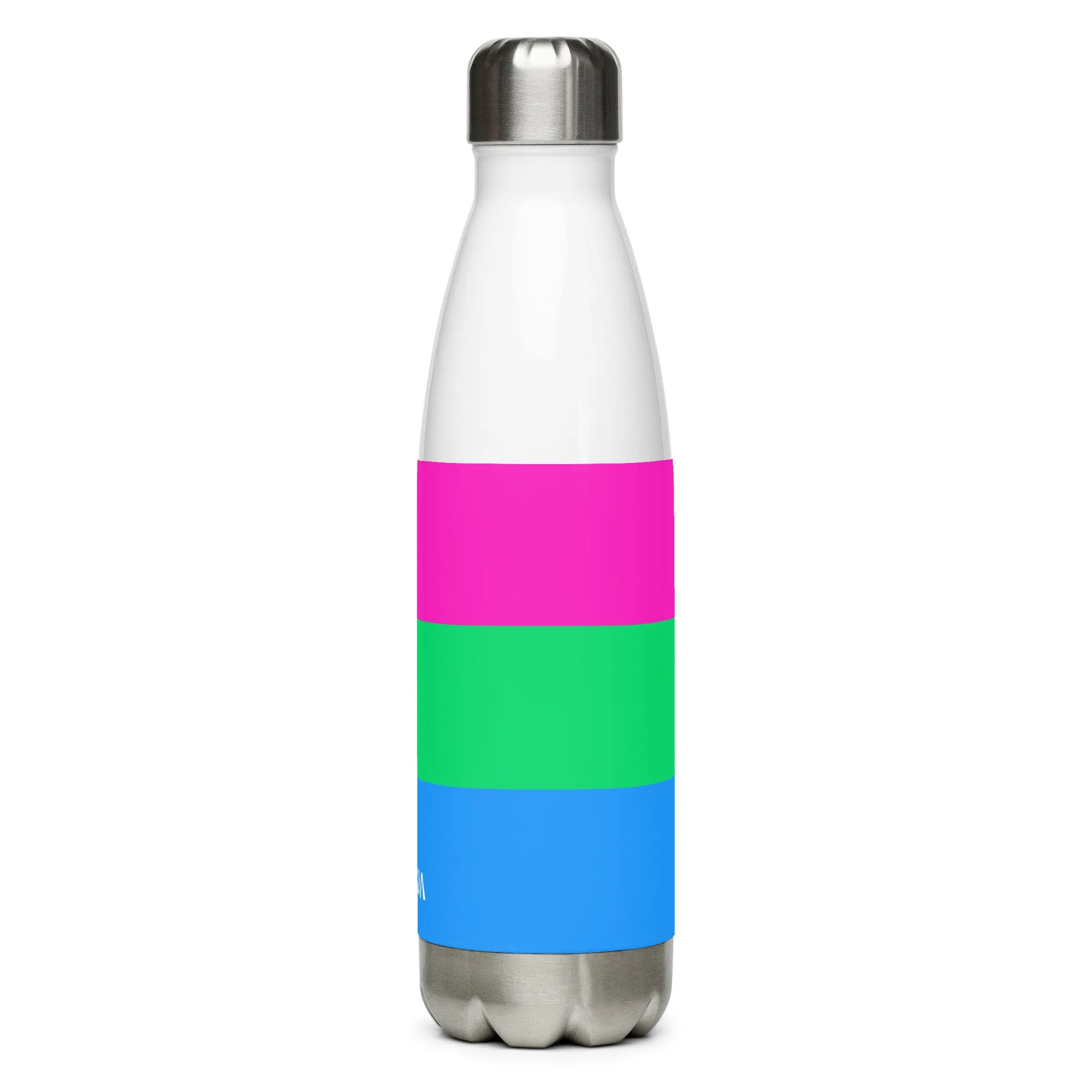 Polysexual Flag LGBTQ Stainless Steel Water 17oz Bottle