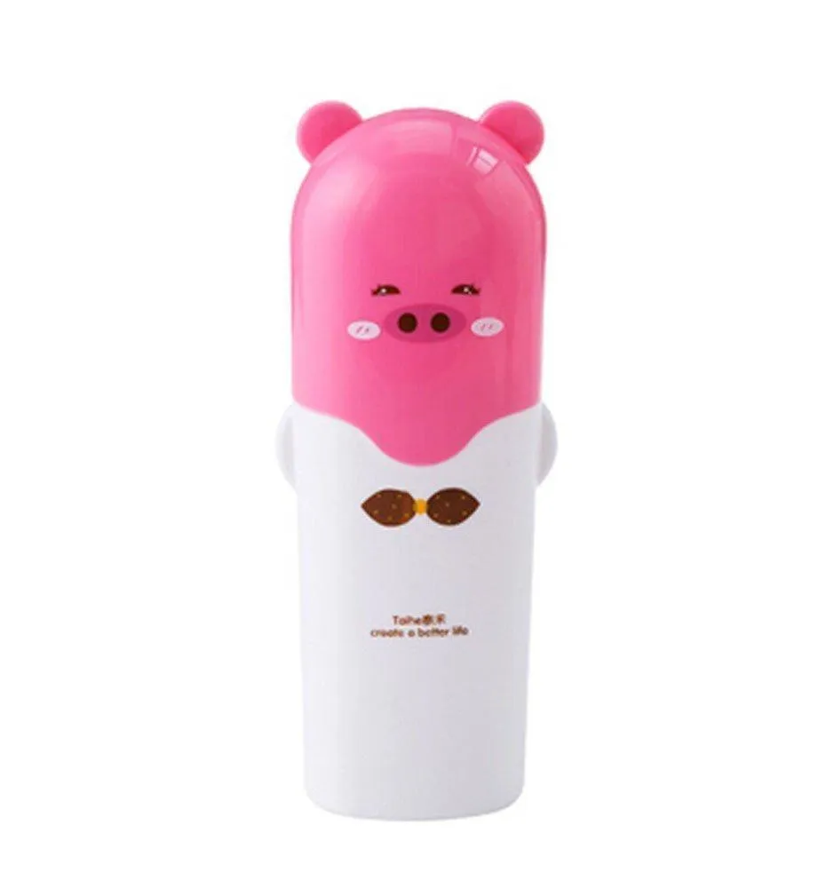 Portable Cartoon Animal Toothbrush Holder Box Plastic Tooth Mug Toothpaste Case Cup Pencil Box Travel Camping