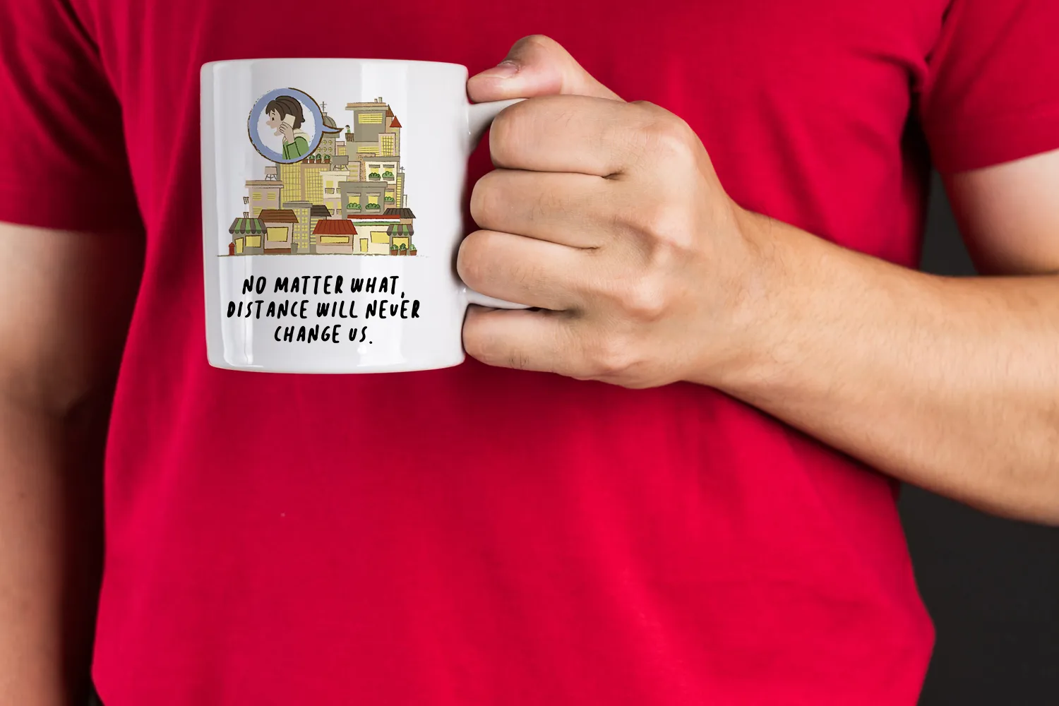 "Distance Will Never Change Us" Mug Set