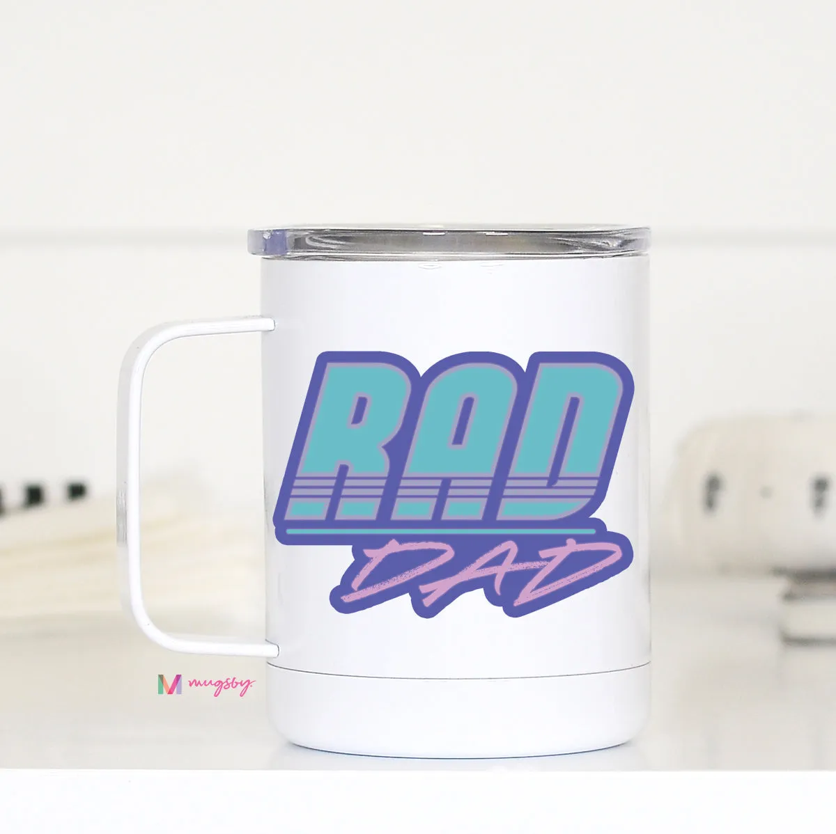 Rad Dad Travel Cup with Handle, Funny Dad