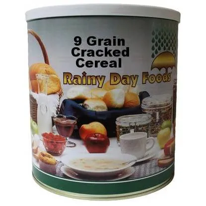 Rainy Day Foods Non-GMO 9 Grain Cracked Cereal 69 oz #10 Can - 46 Servings