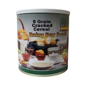 Rainy Day Foods Non-GMO 9 Grain Cracked Cereal (Case of Six) #10 Cans - 276 Servings