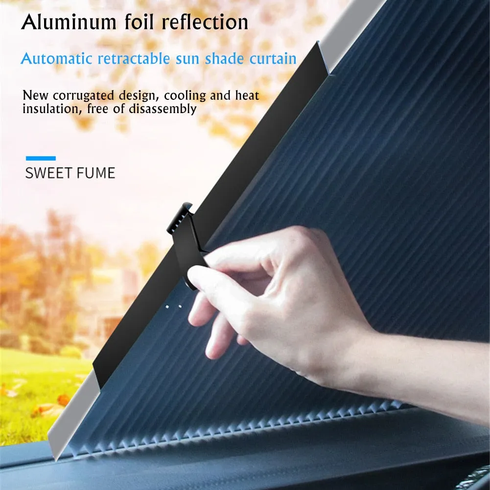 Retractable Sun Shade For Car Window Aluminum Film