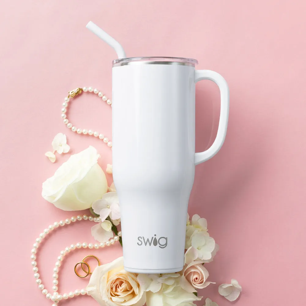 Shimmer White Mega Mug 40oz