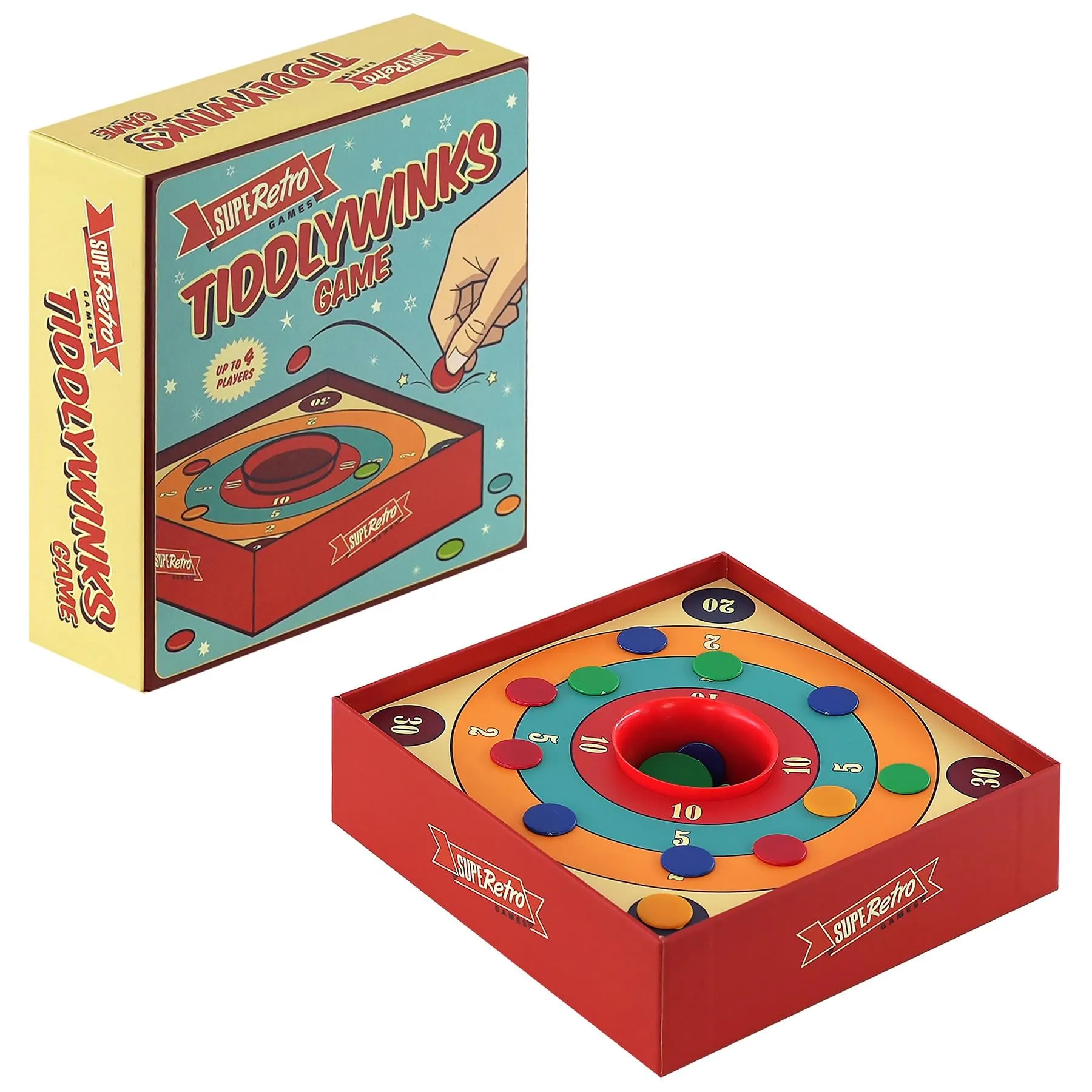 Traditional Tiddlywinks Game for 4 Players