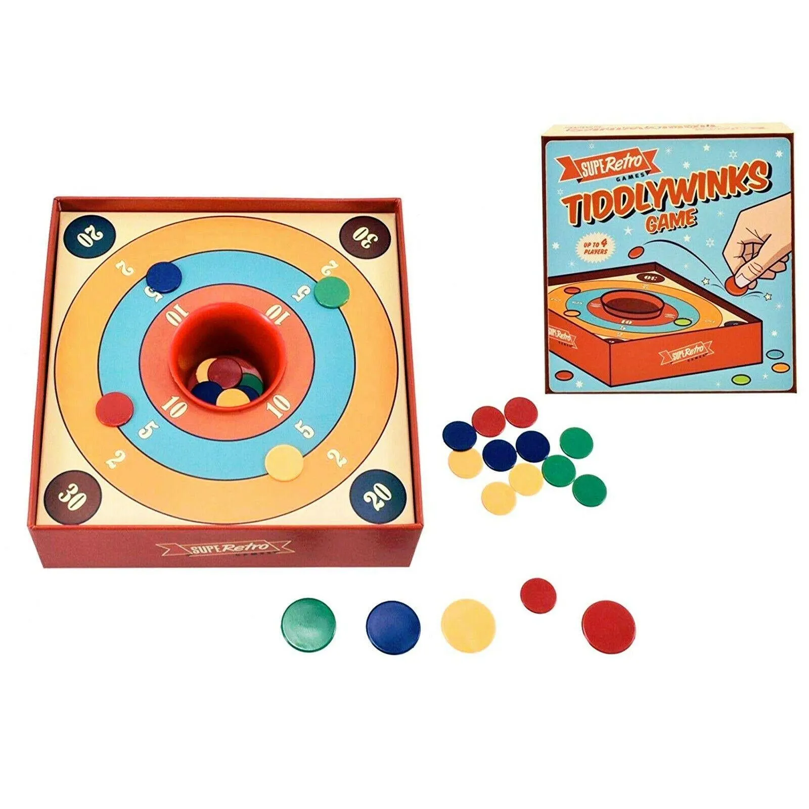 Traditional Tiddlywinks Game for 4 Players