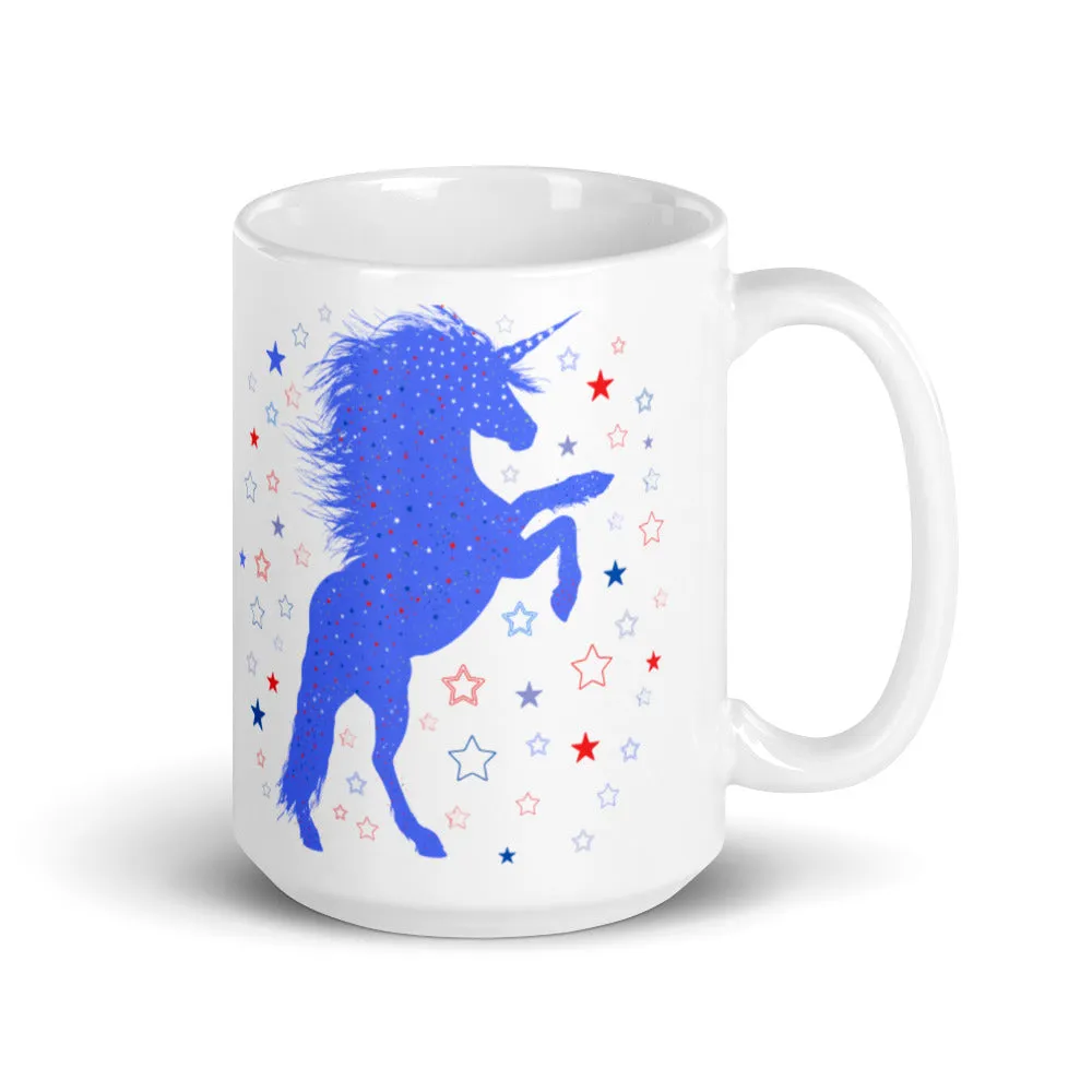 Unicorn inspiration blue coffee cup