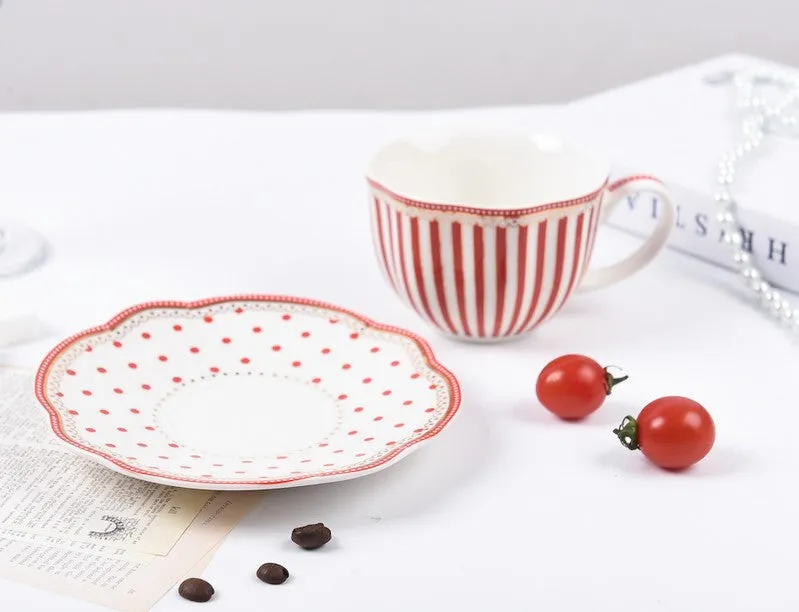 Unique Porcelain Cup and Saucer, Afternoon British Tea Cups, Creative Bone China Porcelain Tea Cup Set, Elegant Modern Ceramic Coffee Cups