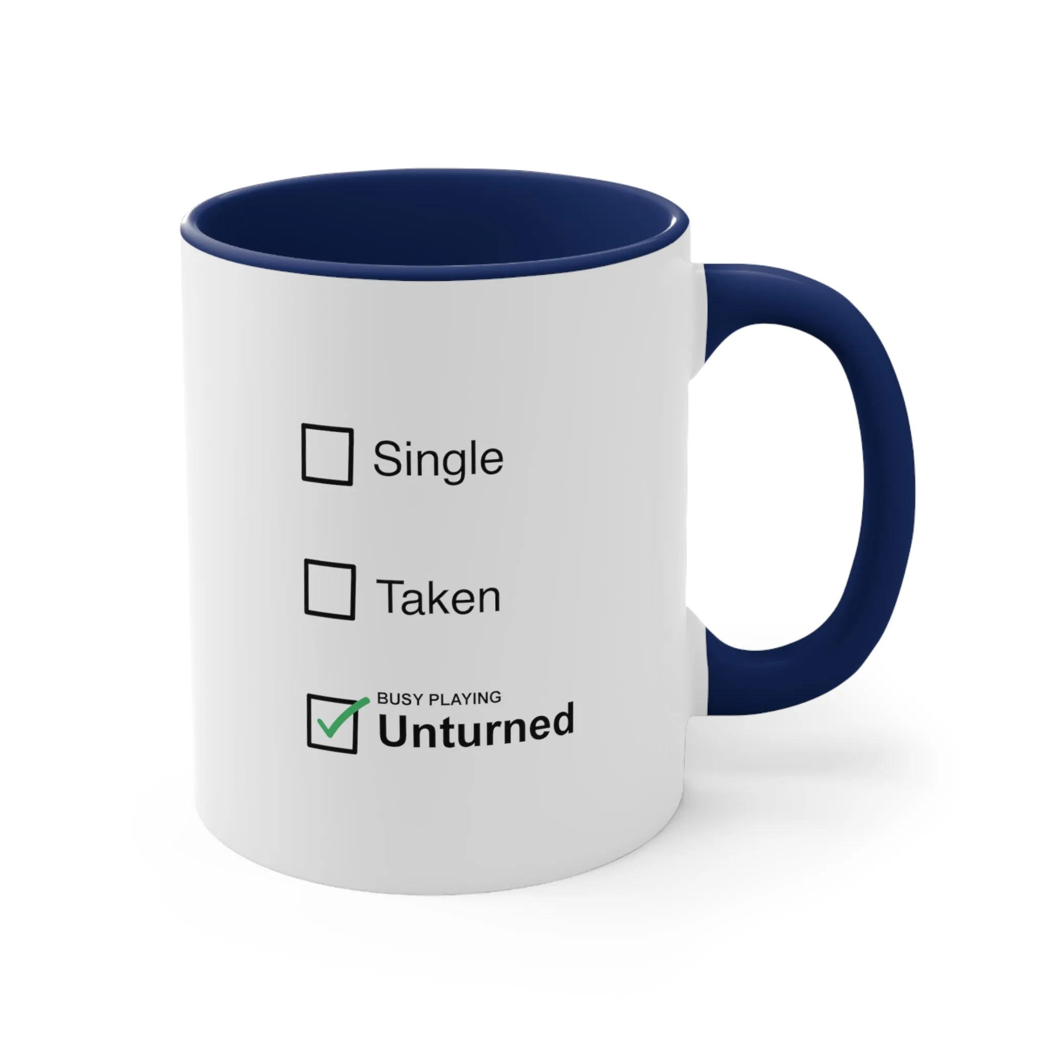 Unturned Single Taken Coffee Mug, 11oz Humor Funny Christmas Birthday Valentine Gift For Him Gift For Her