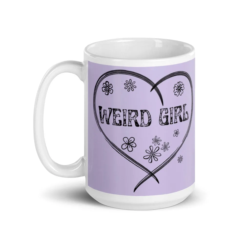 Weird girl creations light blue mug