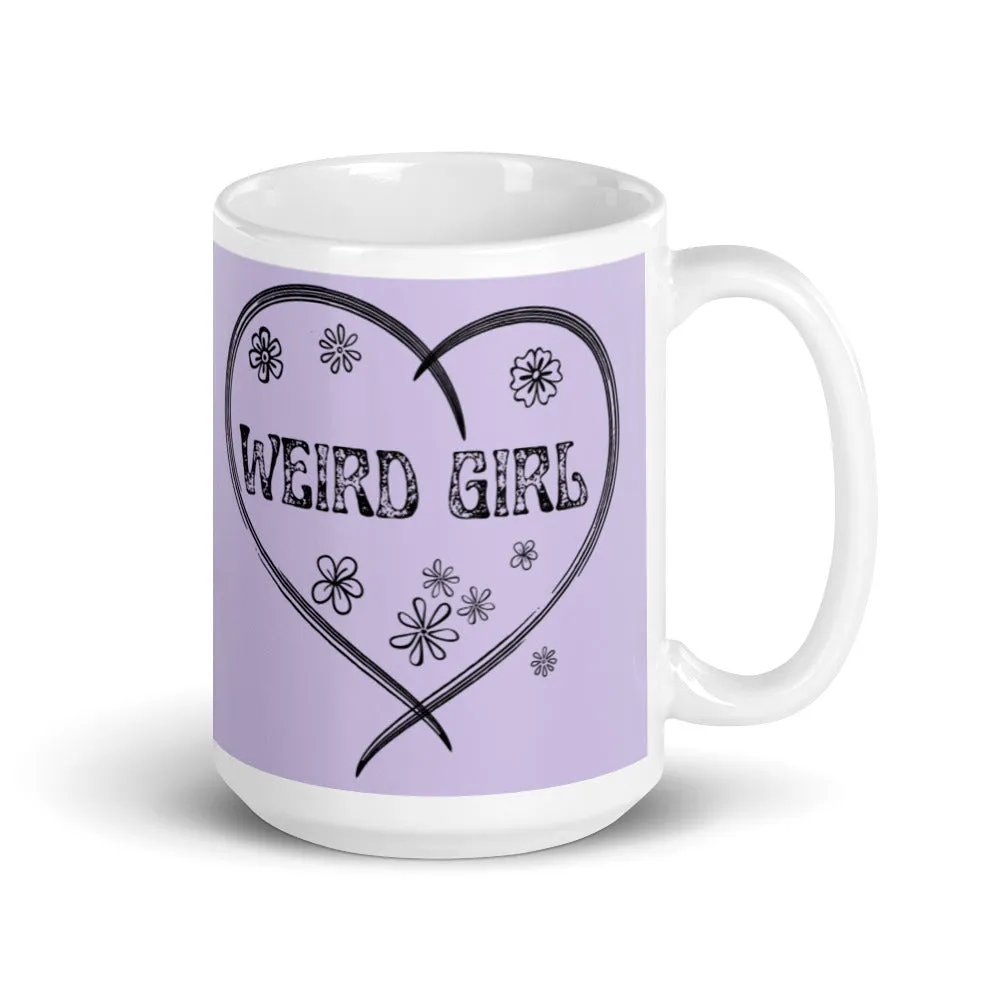 Weird girl creations light blue mug