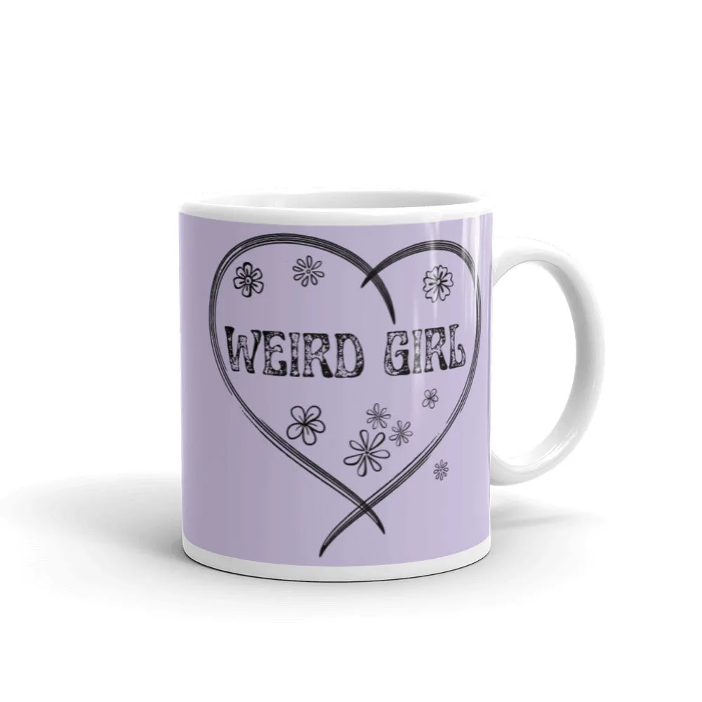 Weird girl creations light blue mug