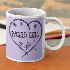 Weird girl creations light blue mug