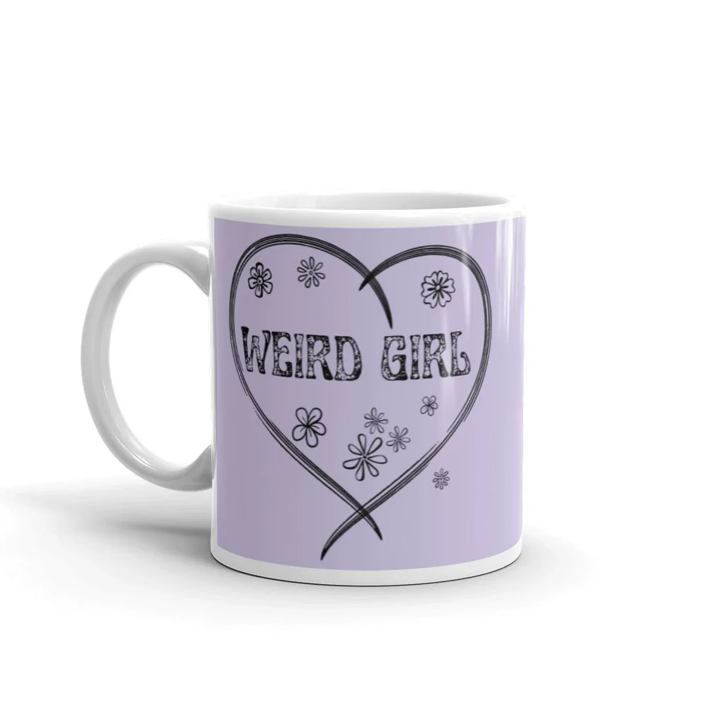 Weird girl creations light blue mug