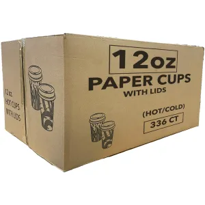 *WHOLESALE* 12oz Hot/Cold Cups With Lids: 336 Ct